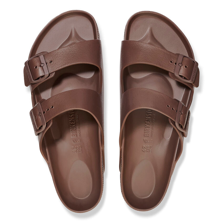 Brown Mens Birkenstock Plastic Sandals Arizona Birkibuc Mocha