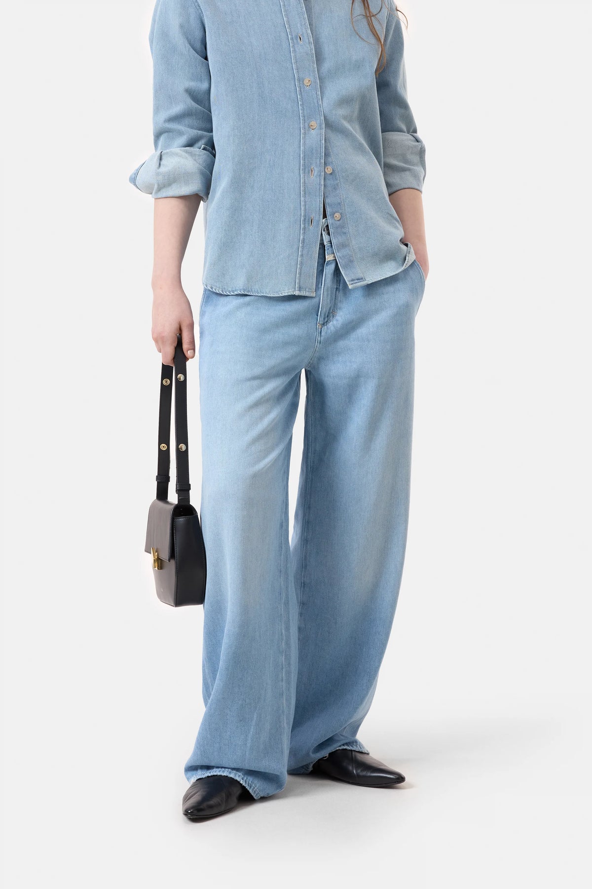 Jurdy Closed Light Blue Denim Wide Leg Jurdy Denim Pant – WITTMORE