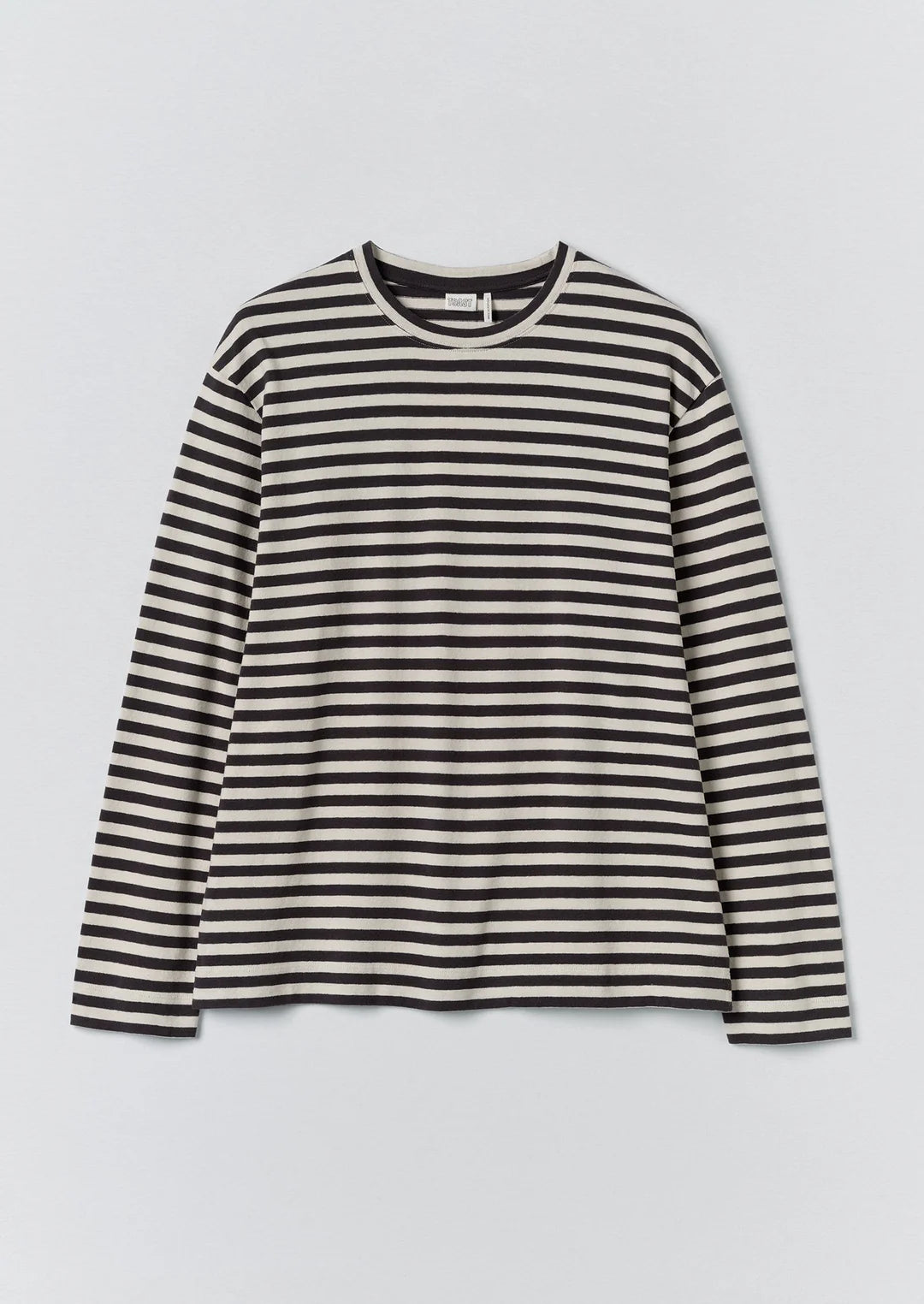 Toast Slate Off White Cotton Chef Stripe Long Sleeve Knit Shirt – WITTMORE