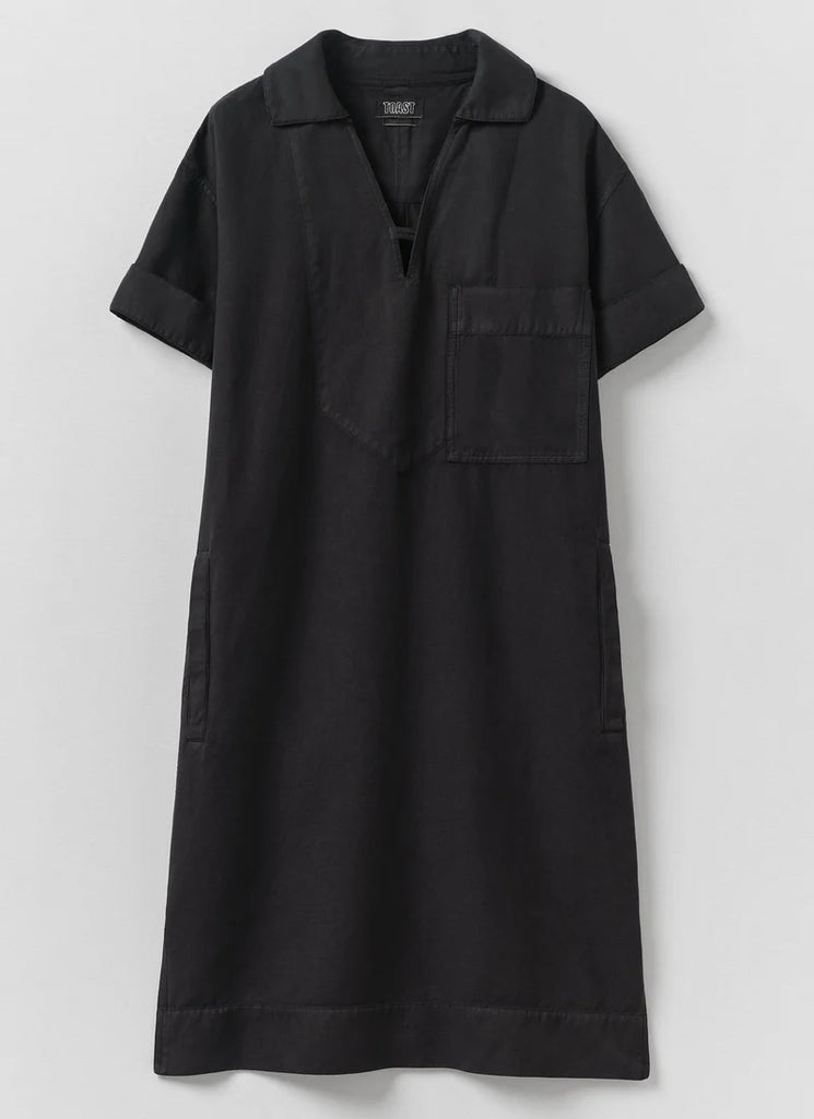 Toast Womens Soft Black Cotton Linen Smock Dress – WITTMORE